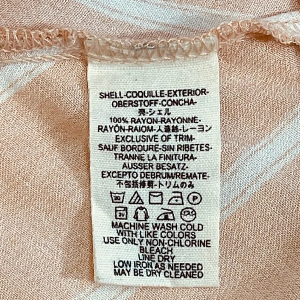 FREE PEOPLE Samifran Long Sleeve Peach Cropped Blouse - Size Large